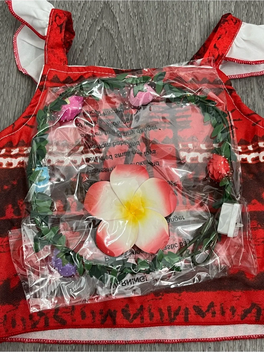 Meland Girls Polynesian Island Princess Costume Set Size M 6-8 Moana Inspired